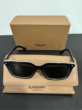Burberry Brown Leather Accessory Box with Branded Sleeve
